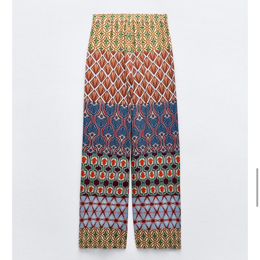 Zara 2pc Co Ord Printed Set Sole Medium NWOT - Picture 9 of 11